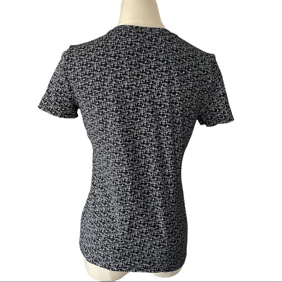 Lord & Taylor black and white basic tshirt cotton blend - Picture 4 of 8